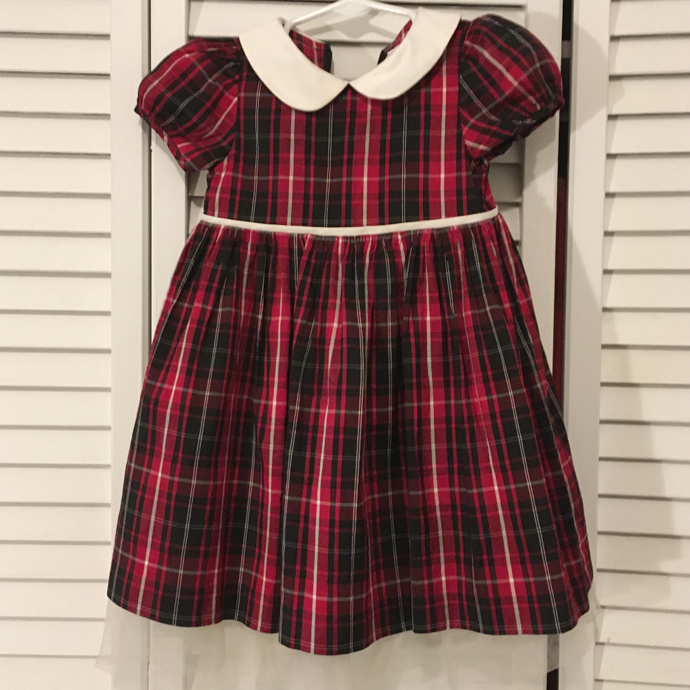 Plaid Silk Holiday/Special Occasion Dress